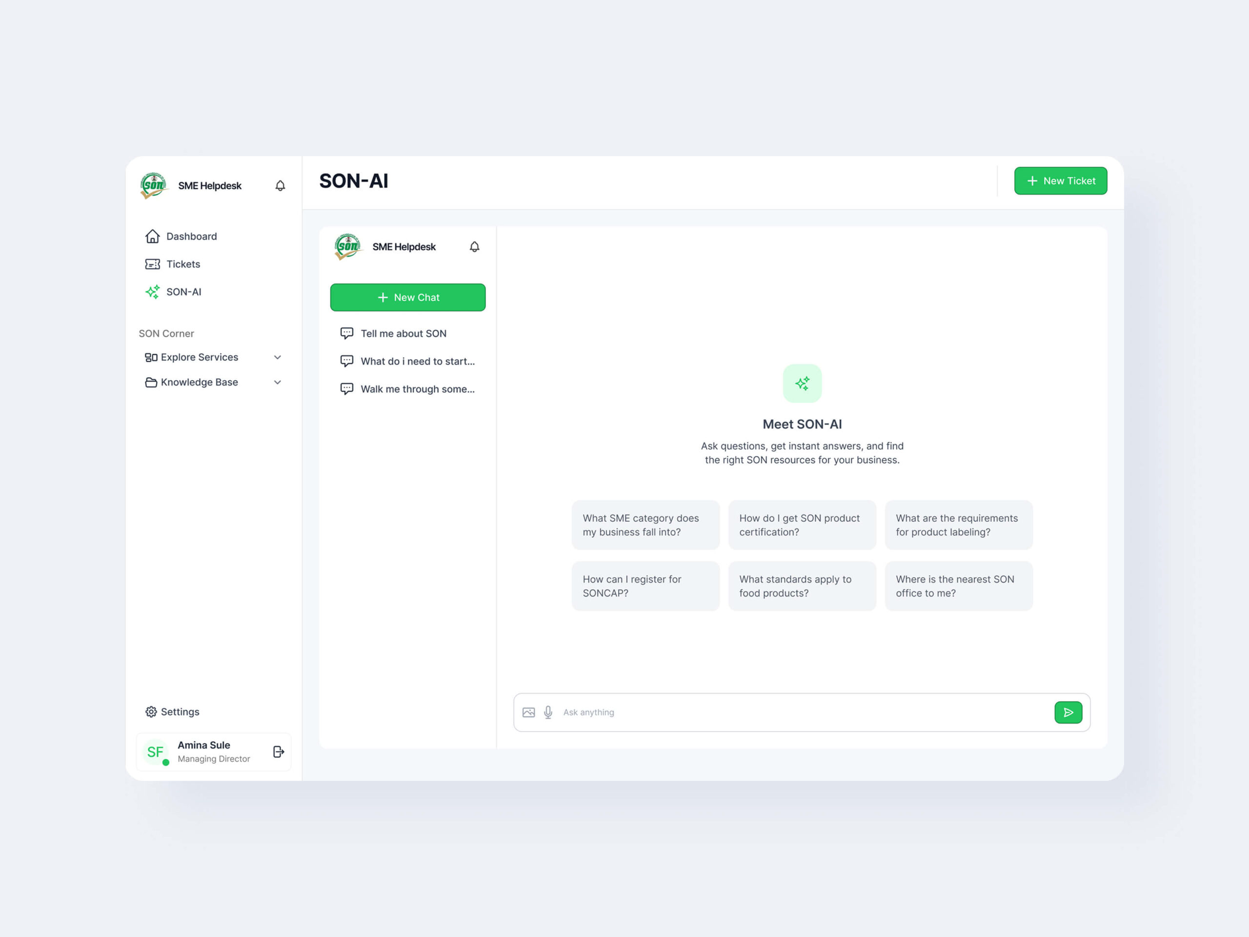 SON SMEs Helpdesk